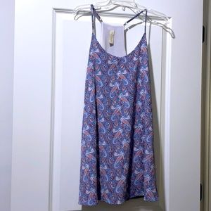 Cute periwinkle paisley mini dress